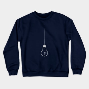 One Line Art Drawing One Light Lamp Crewneck Sweatshirt